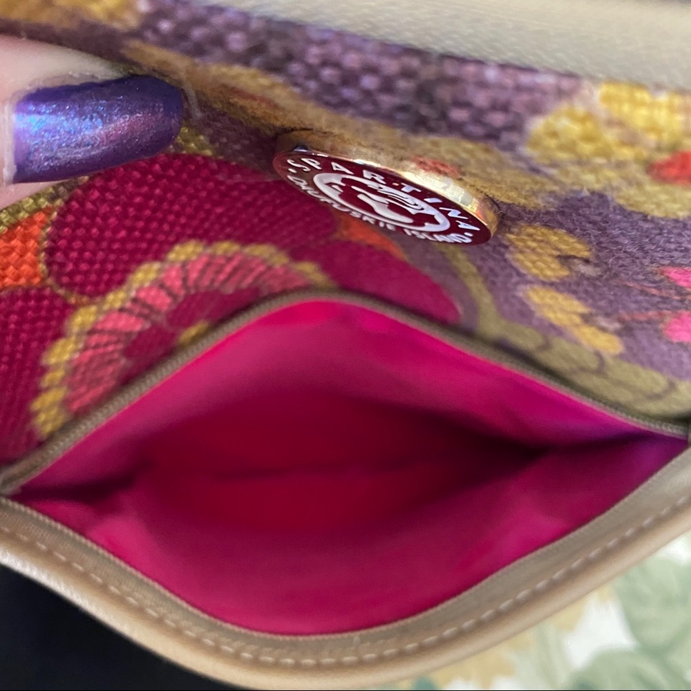Spartina Linen & Leather Handbag - Picture 7 of 9